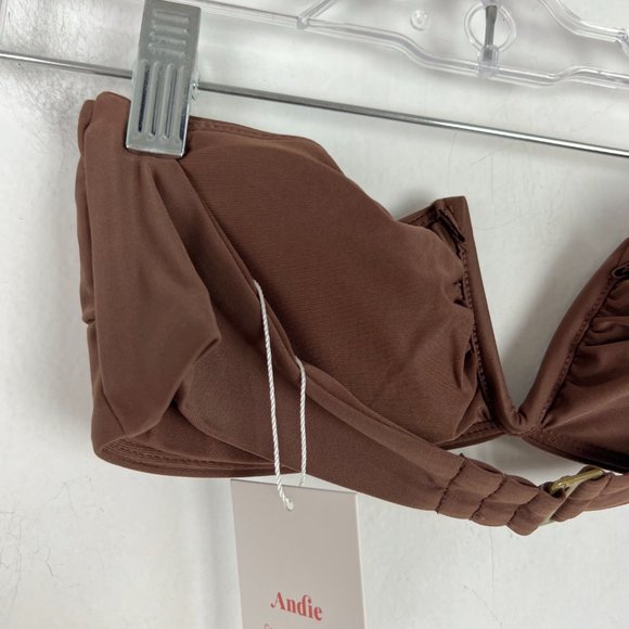 NWT Andie Swim The Scala Top Flat in Espresso Brown Size Large L NEW - Picture 7 of 11